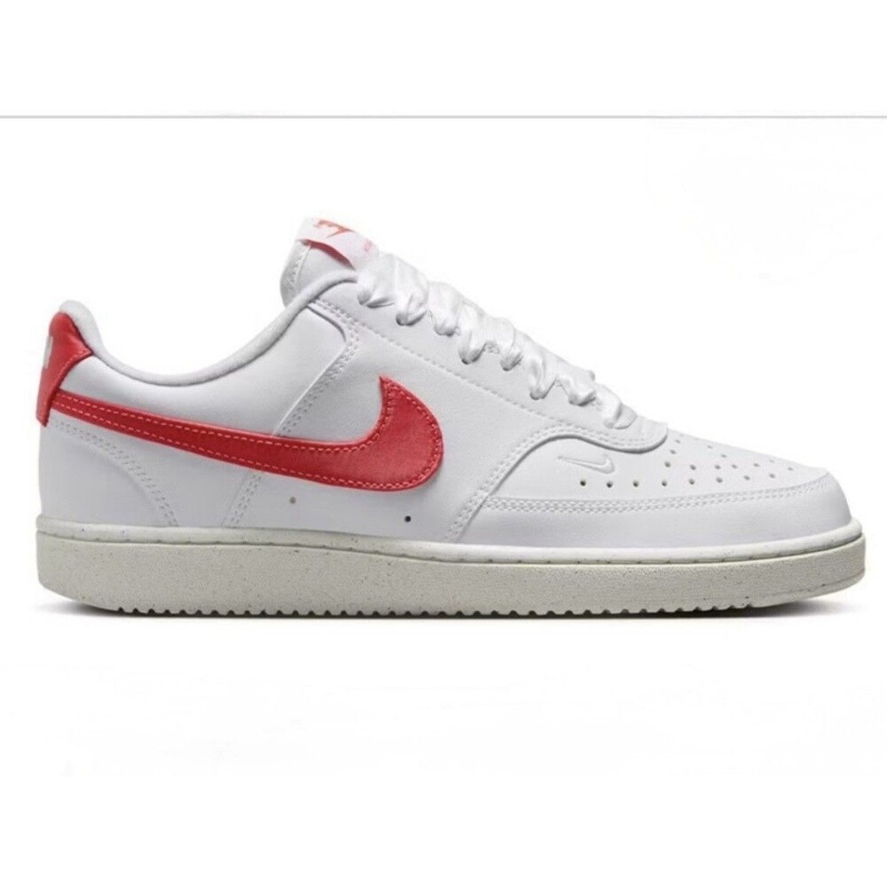 Nike Court Vision Low Next Nature White/Red Womens Size 9